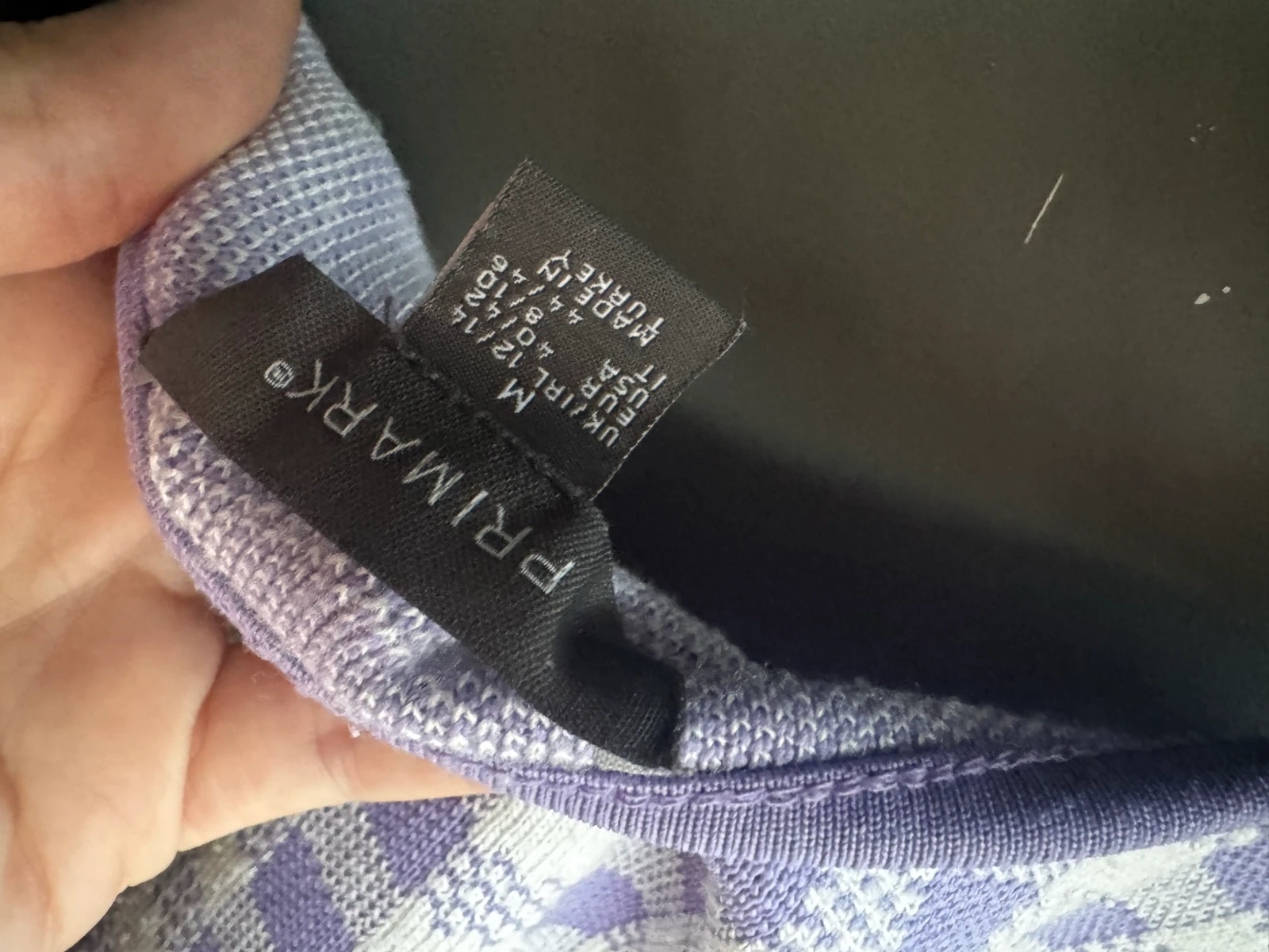 Gebreide jurk Primark geruit lila en wit | Maat M | Comfortabel – photo 5